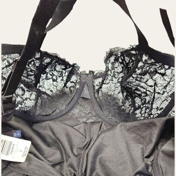 TORRID BLACK STRAPPY LUREX LACE BABYDOLL 2X - Picture 8 of 14